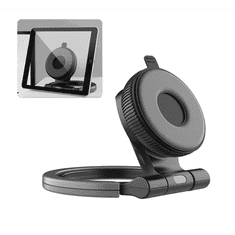gigapack Asztali tartó (állvány, állítható, dönthető, 360°-ban forgatható, tapadókorongos rögzítés, 4.7-11" méret) FEKETE (5996591027234)