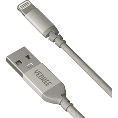 Yenkee USB 2.0 /Lightning szinkronizáló és töltőkábel 1m ezüst (YCU 611 SR) (YCU 611 SR)