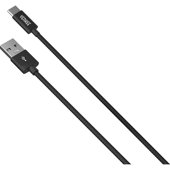 Yenkee USB A 2.0 / USB C szinkronizáló és töltőkábel 2m fekete (YCU 302 BK)