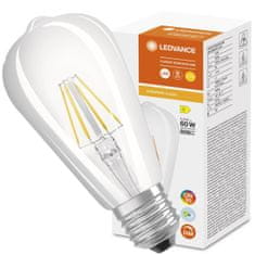 LEDVANCE Dimmelhető LED izzó E27 ST64 5,8W = 60W 806lm 2700K Meleg fehér 300° CRI90 Superior