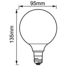 LEDVANCE Dimmelhető LED izzó E27 G95 11W = 100W 1521lm 4000K Semleges fehér 300° CRI90 Superior