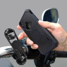 Rokform tartó motorkerékpár kormányhoz 22,2-31,75 mm átmérőjű, fekete