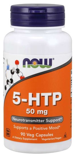 NOW Foods 5-HTP, 50 mg, 90 Növényi kapszula