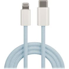 maXlife MXUC-06 nylon kábel USB-C - Lightning 1,0 m 20W kék (OEM0101122)