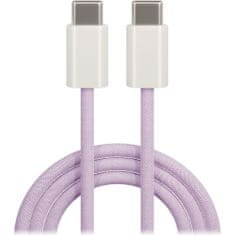 maXlife MXUC-06 nylon kábel USB-C - USB-C 1,0 m 20W lila (OEM0101128)