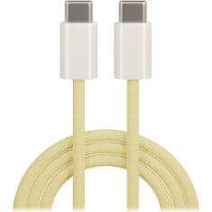 maXlife MXUC-06 nylon kábel USB-C - USB-C 1,0 m 20W sárga (OEM0101127)