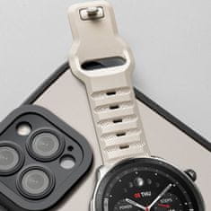 TKG Samsung Galaxy Watch 3 (41 mm) okosóra szíj - Tech- protect IconBand Line - homok szilikon szíj (szíj szélesség: 20 mm)
