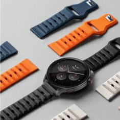 TKG Samsung Galaxy Watch 4 (40 / 42 / 44 / 46 mm) okosóra szíj - Tech- Protect IconBand Line - fekete szilikon szíj (szíj szélesség: 20 mm)