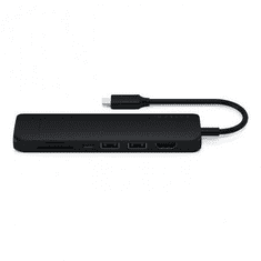 Satechi Type-C Slim Multimedia Adapter +Ethernet fekete (ST-UCSMA3K) (ST-UCSMA3K)