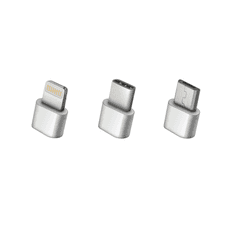 setty. SC-3W1N01 USB-kábel 3 az 1-ben (USB, Lightning, USB-C, microUSB), fehér (GSM113221)