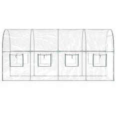 Vidaxl átlátszó PVC és porszórt acél melegház 160 x 400 x 190 cm 317247