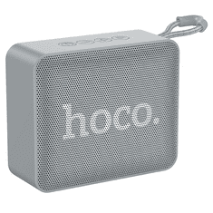 Hoco Bluetooth hordozható hangszóró, 5W, v5.2, TWS, Beépített FM rádió, TF kártyaolvasó, USB aljzat, 3.5mm, felaksztható, BS51 Gold Brick, szürke (G133918)