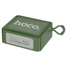 Hoco Bluetooth hordozható hangszóró, 5W, v5.2, TWS, Beépített FM rádió, TF kártyaolvasó, USB aljzat, 3.5mm, felakasztható, BS51 Gold Brick, sötétzöld (RS133917)