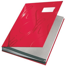 LEITZ "Design" aláírókönyv A4 piros (E57450025) (57450025)