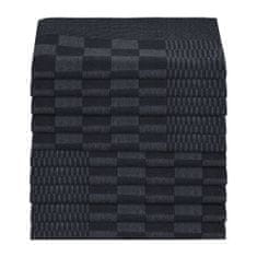 shumee 20 db fekete-szürke pamut konyhai törölköző 50 x 70 cm