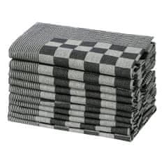shumee 20 db fekete-fehér pamut konyhai törölköző 50 x 70 cm