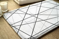 tulup.hu Fürdőszoba szőnyeg Geometriai vonalak 75x45 cm Fehér