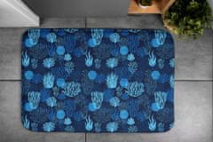 tulup.hu Fürdőszoba szőnyeg Kék korallzátony 75x45 cm Fehér
