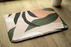 tulup.hu Fürdőszobai szőnyeg Trópusi absztrakció 90x60 cm Fehér és szürke