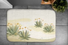 tulup.hu Fürdőszobai szőnyeg Növények virágok 90x60 cm Fehér és szürke