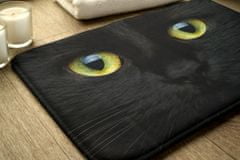 tulup.hu Fürdőszoba szőnyeg Fekete macska 90x60 cm Fehér és szürke