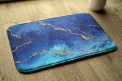 tulup.hu Fürdőszobai szőnyeg Kék márvány 90x60 cm Fehér és szürke