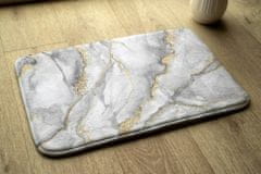 tulup.hu Fürdőszobai szőnyeg Szürke márvány 75x45 cm Fehér