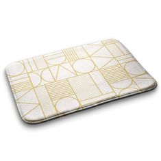 tulup.hu Fürdőszoba szőnyeg Geometriai minták 75x45 cm Fehér