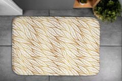 tulup.hu Zuhany kilépő szőnyeg Aranylevelek mintázata 90x60 cm Fehér és szürke