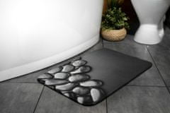 tulup.hu Fürdőszoba szőnyeg Fekete kövek 75x45 cm Fehér