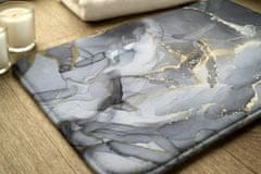 tulup.hu Nedvszívó fürdőszoba szőnyeg Szürke márvány 75x45 cm Fehér