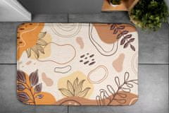 tulup.hu Fürdőszobai szőnyeg Virágos absztrakciók 90x60 cm Fehér és szürke