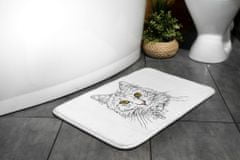 tulup.hu Fürdőszobai szőnyeg Macskaállatok 75x45 cm Fehér