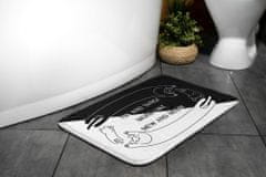 tulup.hu Zuhany kilépő szőnyeg Macskák 75x45 cm Fehér