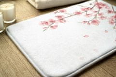 tulup.hu Fürdőszobai szőnyeg Japán virágok 75x45 cm Fehér