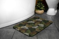 tulup.hu Fürdőszoba szőnyeg Növényi mintázat 75x45 cm Fehér