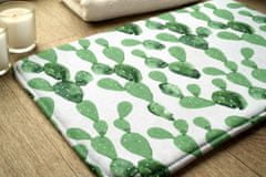 tulup.hu Fürdőszobai szőnyeg Minta kaktuszok 90x60 cm Fehér és szürke