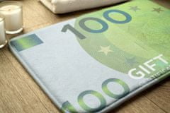 tulup.hu Fürdőszoba szőnyeg Euro banknote money 90x60 cm Fehér és szürke