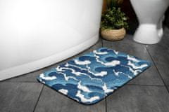 tulup.hu Fürdőszoba szőnyeg Japán hullámok 75x45 cm Fehér