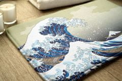 tulup.hu Zuhany kilépő szőnyeg Kanagawa nagy hullám 75x45 cm Fehér