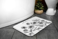 tulup.hu Fürdőszobai szőnyeg Napraforgó virágok 90x60 cm Fehér és szürke