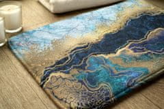 tulup.hu Fürdőszobai szőnyeg Kék márvány 75x45 cm Fehér