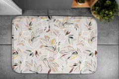 tulup.hu Nedvszívó fürdőszoba szőnyeg Növények absztrakciója 90x60 cm Fehér és szürke
