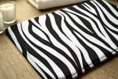 tulup.hu Zuhany kilépő szőnyeg Zebra csíkok 75x45 cm Fehér