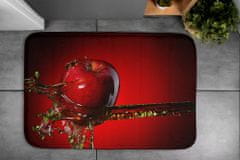 tulup.hu Nedvszívó fürdőszoba szőnyeg Piros alma 90x60 cm Fehér és szürke