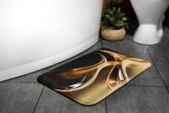 tulup.hu Nedvszívó fürdőszoba szőnyeg Arany absztrakció 90x60 cm Fehér és szürke