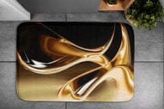 tulup.hu Nedvszívó fürdőszoba szőnyeg Arany absztrakció 90x60 cm Fehér és szürke