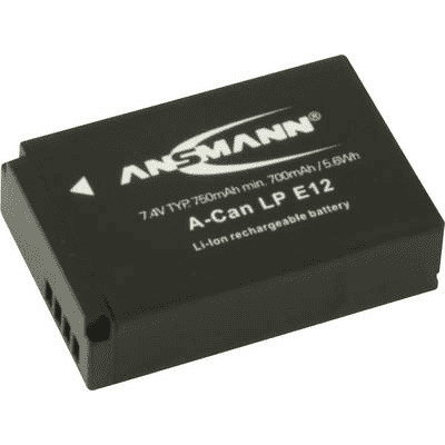 Ansmann LP-E12 Canon kamera akku 7,4V 750 mAh, (1400-0045)