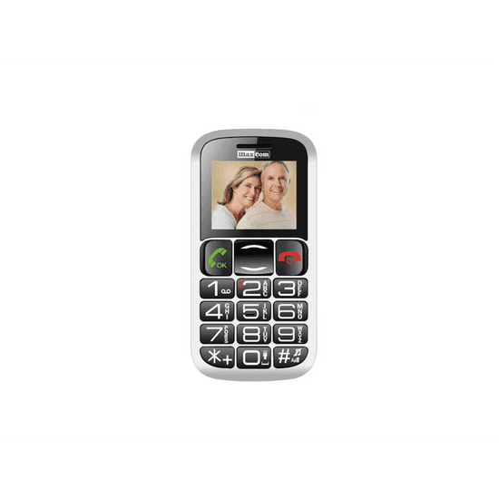 MaxCom MM462BBCZA mobiltelefon időseknek extra nagy gombokkal fekete-ezüst (MM462BBCZA)