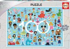 EDUCA Puzzle Disney 100 éves évforduló - Karakterek 100 db